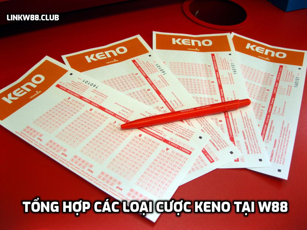 Tổng hợp các loại cược Keno tại W88